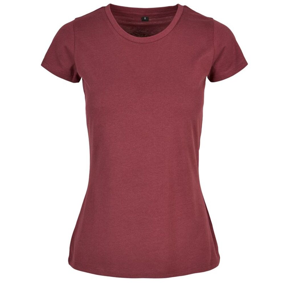 Build Your Brand Womens/Ladies Basic T-Shirt / Cherry